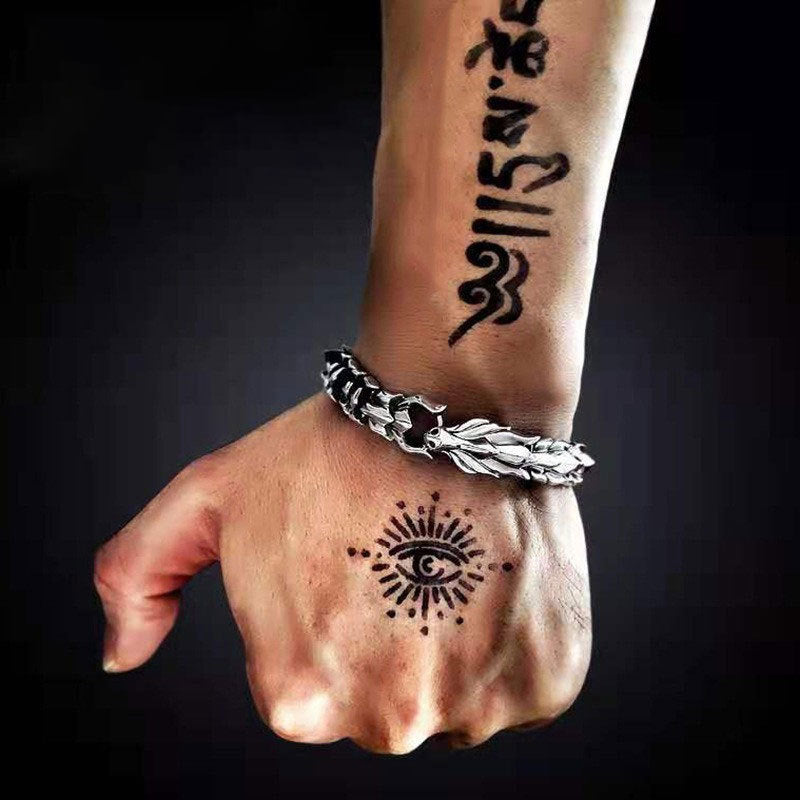 Wholesale Punk style men' s keel chain titanium steel bracelet